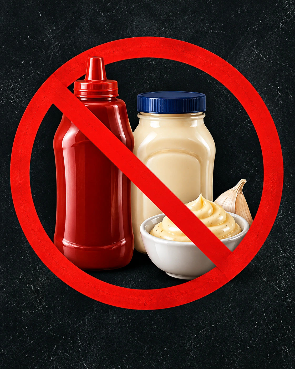 Sin ketchup mayonesa ni alioli